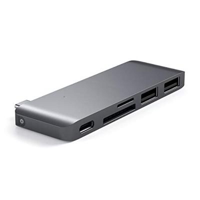 SATECHI USB-C Pass-Through Combo Hub – Compatibel Met 2020/2018 iPad Pro/MacBook Pro En Meer - Niet ondersteund op Apple M1 Mac-apparaten (Spacegrijs)