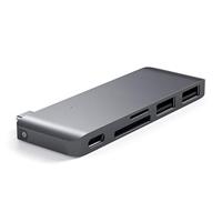 SATECHI USB-C Pass-Through Combo Hub – Compatibel Met 2020/2018 iPad Pro/MacBook Pro En Meer - Niet ondersteund op Apple M1 Mac-apparaten (Spacegrijs) - thumbnail