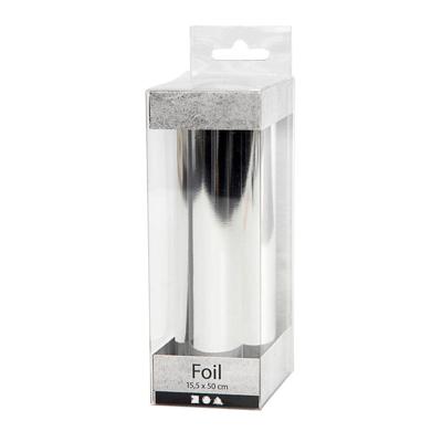 Creativ Company Deco folie, b: 15,5 cm, dikte 0,02 mm, zilver, 50 cm/ 1 rol Creativ Company Deco folie, b: 15,5 cm, dikte 0,02 mm, zilver, 50 cm/ 1 rol
