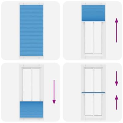 Pliss rolgordijn 90x200 cm stofbreedte 89,4 cm polyester blauw - thumbnail