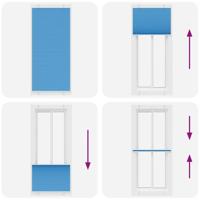 Pliss rolgordijn 90x200 cm stofbreedte 89,4 cm polyester blauw - thumbnail