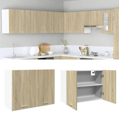 Bovenkast Lyon 80x31x60 cm bewerkt hout sonoma eikenkleurig