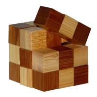 Eureka 3d bamboo breinpuzzel cubes ** - thumbnail
