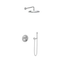 Hotbath Buddy - Inbouw Regendoucheset - Thermostatisch - Wandarm 35 cm - Hoofddouche 300 mm - Staafhanddouche - met 2-Weg Stop-Omstel - Waterbesparend - V01 - thumbnail