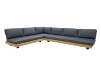 Los Angeles Loungehoek Set - Metaal Staal Poeder gecoat Antraciet - thumbnail