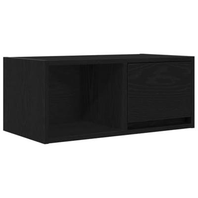 Tv-kasten 60x31x25,5 cm spaanplaat zwart eikenkleurig