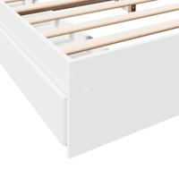 Bedframe met lades bewerkt hout wit 200x200 cm - thumbnail