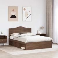 Bedframe Bruin Eiken 140 x 200 cm Massief grenenhout - thumbnail