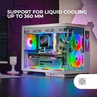 ATX Semi-toren BehuizingMars Gaming MCMIRAGEW Wit - thumbnail