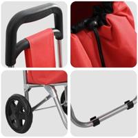 VidaXL Winkel trolley rood 35 x 28 x 92 cm oxford stof - thumbnail