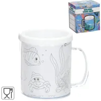 Kleur je eigen beker zeedieren 250 ml | 36 stuks - thumbnail