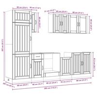 8-delige Keukenkastenset Lucca bewerkt hout sonoma eikenkleur - thumbnail