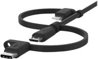 Belkin universele kabel (3-in-1 USB-C-, Lightning- en Micro-USB-laadkabel) Laad smartphones, tablets, powerbanks en meer op (1 m) - thumbnail