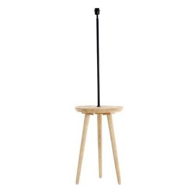 Light & Living Bijzettafel/Vloerlamp 'Tolfa' 135cm hoog, kleur Naturel (excl. kap)