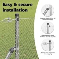 VidaXL Afrasteringspaal zilver 10 x 1,4 m (13 mm gaas) staal - thumbnail