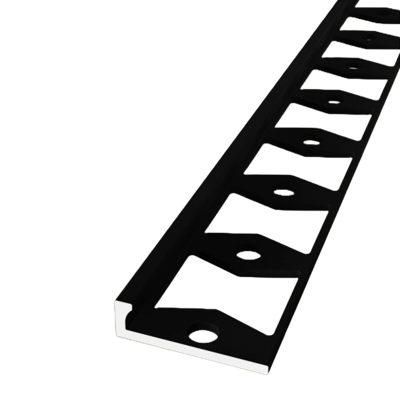 Küberit - In-egaliseer eindprofiel 302 tot 4,5mm PVC zwart gepoeder (250 cm)