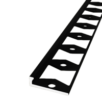 Küberit - In-egaliseer eindprofiel 302 tot 4,5mm PVC zwart gepoeder (250 cm) - thumbnail