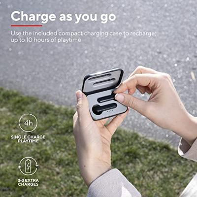 Trust Mobile Primo Touch Draadloze Bluetooth Oordopjes Wireless Earphones, 10 Uur Speeltijd in Totaal, Ingebouwde Microfoon, TWS, voor PC, Laptop, Smartphone, Tablet - Zwart
