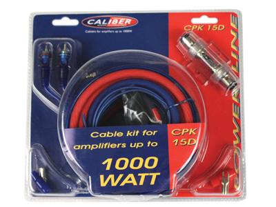 Audio Kabelset voor Auto Versterker - Kabel voor 1000 Watt Subwoofer - Set van 4 Kabels - 5 Meter (CPK15D)