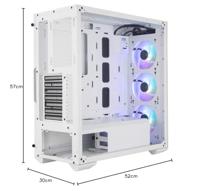 CoolerMaster Case MasterBox TD500 Mesh Wit - thumbnail