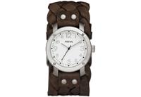 Horlogeband Fossil JR1290 Onderliggend Leder Bruin 16mm - thumbnail