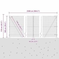 VidaXL Afrasteringspaal groen 25 x 1 m (19 x 19 mm gaas) staal - thumbnail