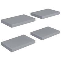 VidaXL Wandschappen zwevend 4 st 40x23,5x3,8 cm mdf grijs - thumbnail