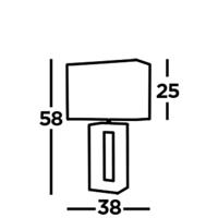 Searchlight Zwarte schemerlampMirror - EU1610BK - thumbnail