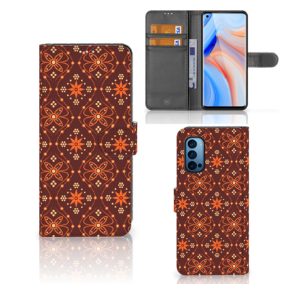 OPPO Reno 4 Pro 5G | Telefoon Hoesje | Batik Brown OPPO Reno 4 Pro 5G | Telefoon Hoesje | Batik Brown