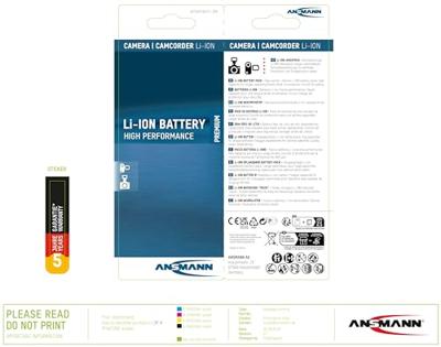 Ansmann A-Can NB 10L Camera-accu Vervangt originele accu NB-10L 7.4 V 850 mAh Ansmann A-Can NB 10L Camera-accu Vervangt originele accu NB-10L 7.4 V 850 mAh