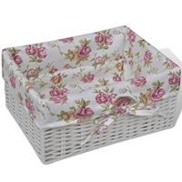 Kast met 1 lade en 3 manden paulowniahout wit - thumbnail