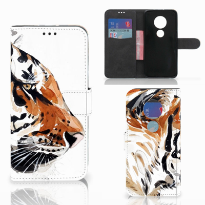 Hoesje Motorola Moto G7 | G7 Plus Watercolor Tiger Hoesje Motorola Moto G7 | G7 Plus Watercolor Tiger
