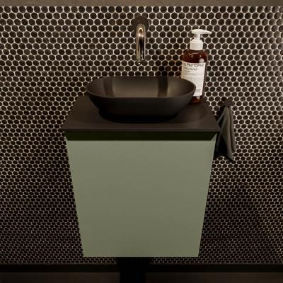 MONDIAZ FOWY toiletmeubel 40cm kleur army. Waskom positie midden kleur urban | urban. Zonder kraangat