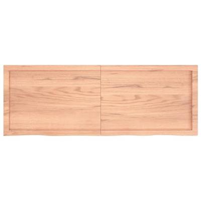 VidaXL Wastafelblad 140x50x(2-6) cm behandeld massief hout lichtbruin