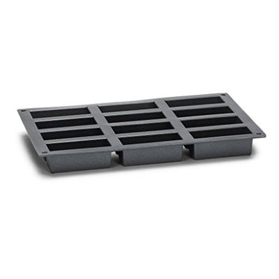 Patisse mini cakevorm 12 vaks 29x17 cm zwart/siliconen