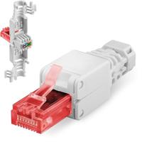 goobay 44738 CAT6 UTP RJ45 netwerkstekker zonder gereedschap te monteren, wit - thumbnail