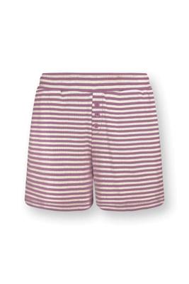 Pip Studio Bobi Korte Broek Little Sumo Stripe Lila XS