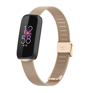 Fitbit Luxe - Milanese bandje met klemsluiting - Vintage goud Fitbit Luxe - Milanese bandje met klemsluiting - Vintage goud