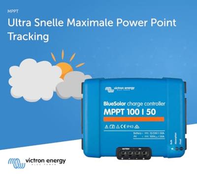 Victron Energy BlueSolar MPPT 100/50 12V 24V 50A Laadregelaar voor zonne-energie MPPT 12 V, 24 V 50 A Victron Energy BlueSolar MPPT 100/50 12V 24V 50A Laadregelaar voor zonne-energie MPPT 12 V, 24 V 50 A