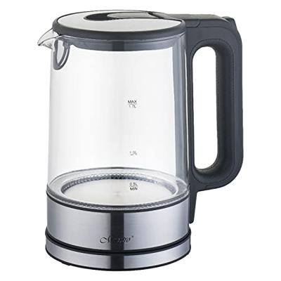 Maestro MR053 waterkoker 1,7 l 2200 W Zwart, Transparant - thumbnail