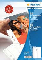 Herma zichtmappen 9x13 cm staand wit 10 hoesjes - thumbnail