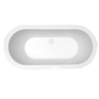 Vrijstaand bad Xellanz Nero | 178x80 cm | Incl.Afvoer-Wit | Sleuf overloop | Acryl | Ovaal | Zwart wit - thumbnail