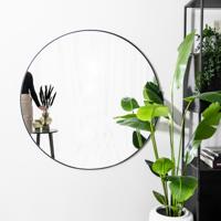 By-Boo Ronde Spiegel 'Immense' XXL 120cm, kleur Zwart - thumbnail