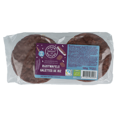 Rijswafels choco melk bio 100 Gram