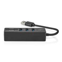 Nedis USB-Hub | USB-A Male | 3x USB A Female | 5-Poorts poort(en) | USB 3.2 Gen 1 | USB Gevoed | 5 Gbps | SD & MicroSD - CCGB61250BK01 - thumbnail