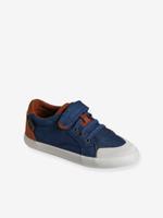 Stoffen sneakers met elastische veters, kleutercollectie jeansblauw - thumbnail