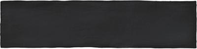 Wandtegel Colonial Black Mat 7.5x30 cm Mat Zwart Jabo