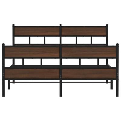 Bedframe met hoofdbord en voetbord zonder matras 137x190 cm