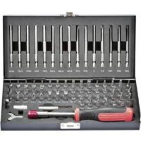 TOOLCRAFT HT02183 820952 Bitset 75-delig Plat, Inbus, Clutch, Tri-Wing, Torque, Veeltand (XZN), Kruiskop Pozidriv, Kruiskop Phillips, T-profiel - thumbnail