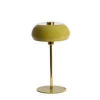 Light & Living TafellampSurin Ø 26cm - glans olijf groen met goud - 1890269 - thumbnail